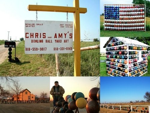 Chris and Amy’s Bowling Ball Yard Art, Oklahoma