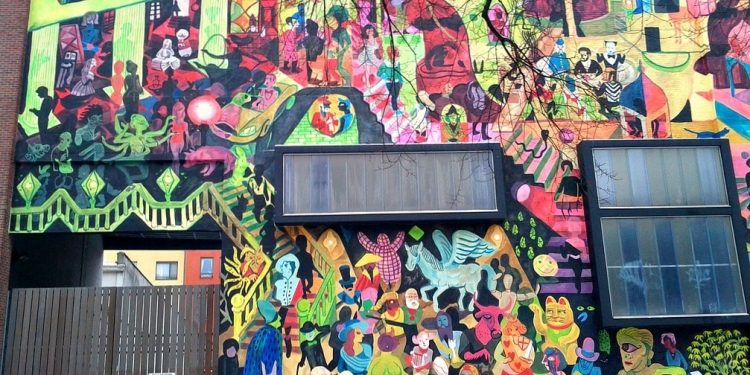 Comic strip walk, Brussels, Belgium