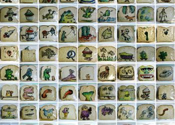 David LaFerriere – illustrations on his children’s sandwich bags