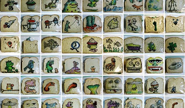 David LaFerriere – illustrations on his children’s sandwich bags