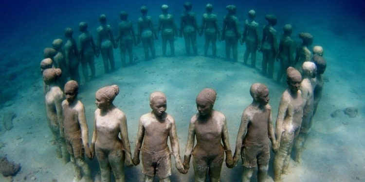 Museum of Underwater Modern Art in Cancun, Mexico