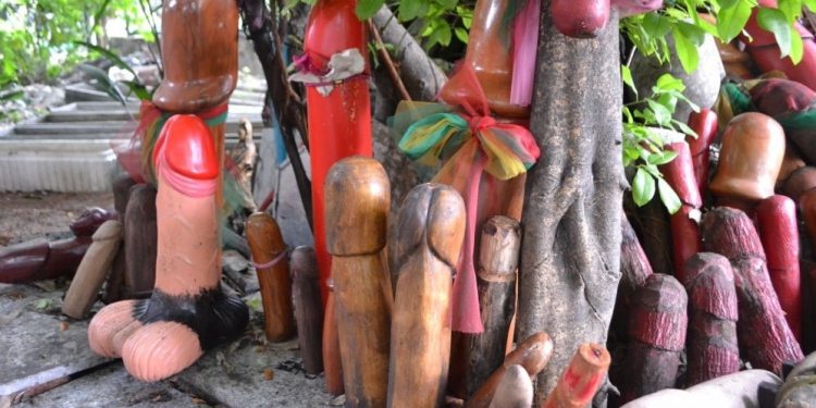 Phallic Shrine in Bangkok, Thailand