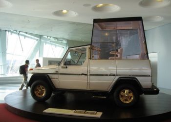 Popemobile – Mercedes-Benz Museum in Stuttgart, Germany