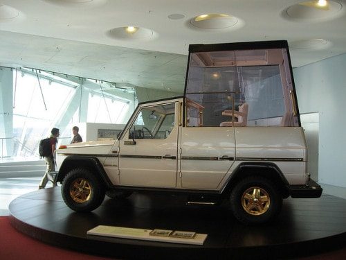 Popemobile – Mercedes-Benz Museum in Stuttgart, Germany