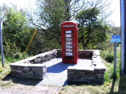 Red telephone box, Wales, Britain