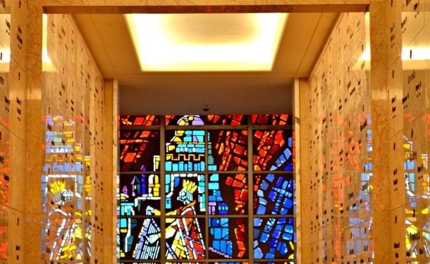 Resurrection Mausoleum – the largest glass installation in the world, Justice, Illinois