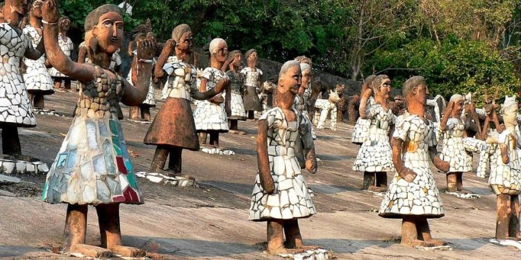 Rock Garden of Chandigarh, India