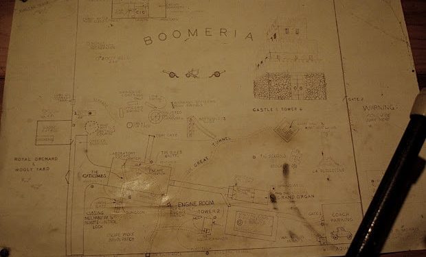 Small kingdom called Boomeria outside of Santa Cruz, California