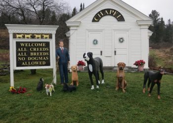 Stephen Huneck’s chapel on “Dog Mountain” in Vermont