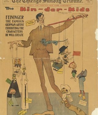 The Kin-der-kids, Lyonel Feininger, lithograph comic strip, MOMA