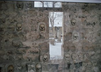 The Skull Tower in the city of Niš, Serbia
